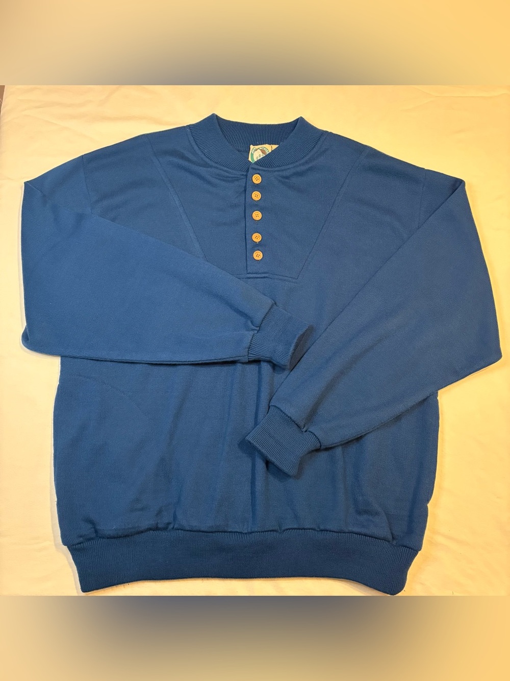 Vintage 90’s Appalachian Trail Henley Pullover Sweater Blue 2XL Gorpcore